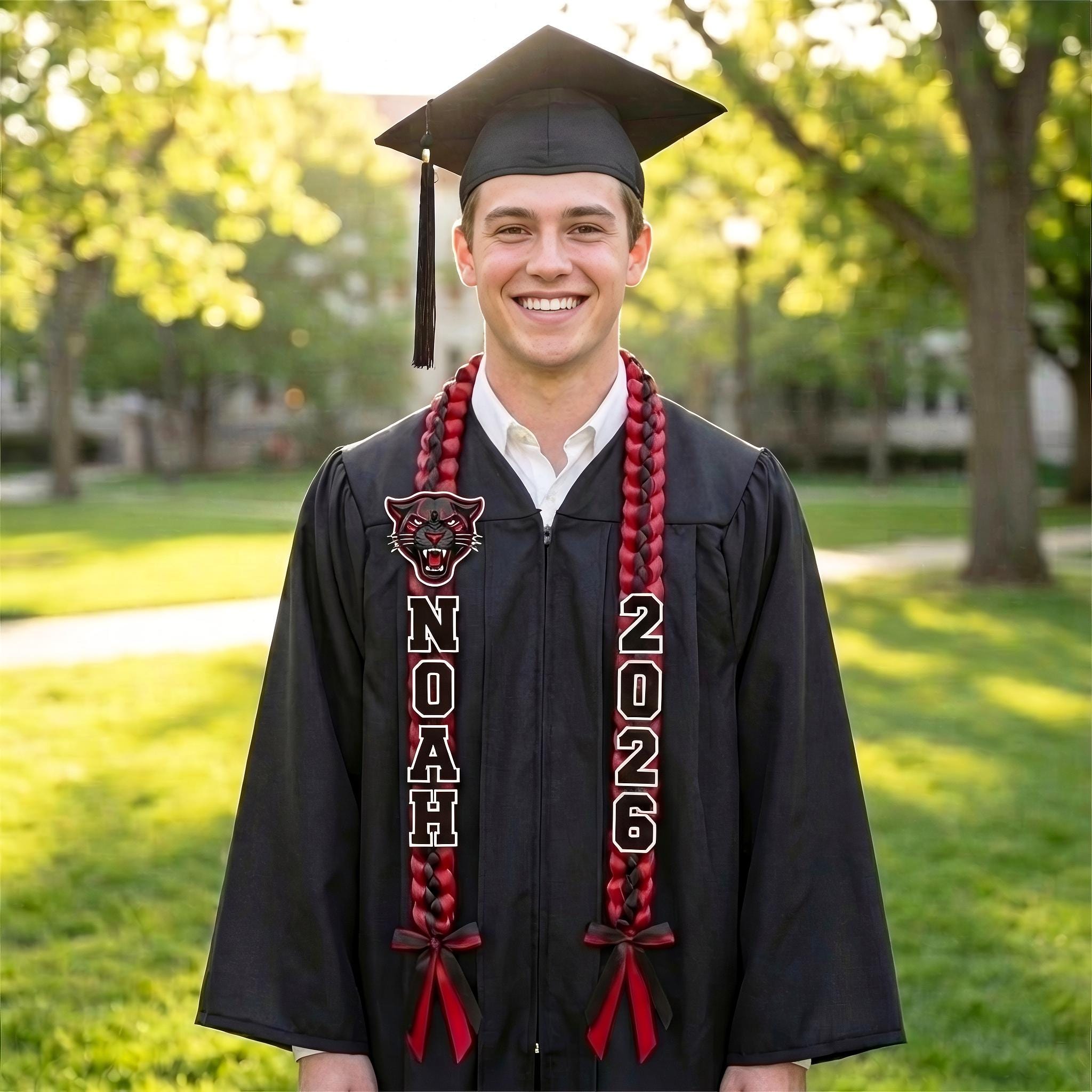 Custom Your Design Logo Graduation Lei, Personalized Ribbon Lei, Class Of 2026 Graduation Lei, Class Of 2026 Graduation Lei, Graduation Gift