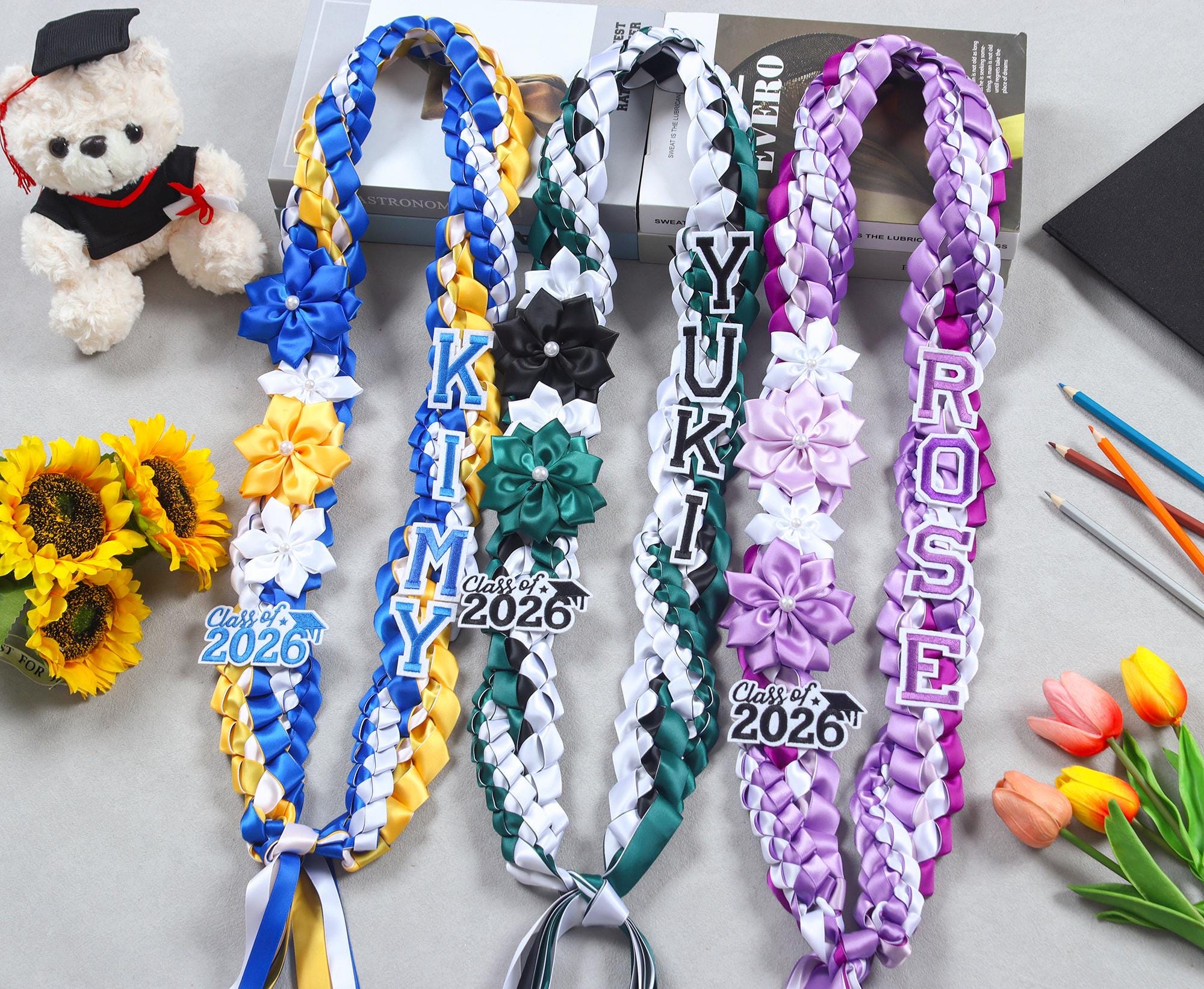Personalized Graduation Lei,class Of 2026 Wreath,custom Name Gift