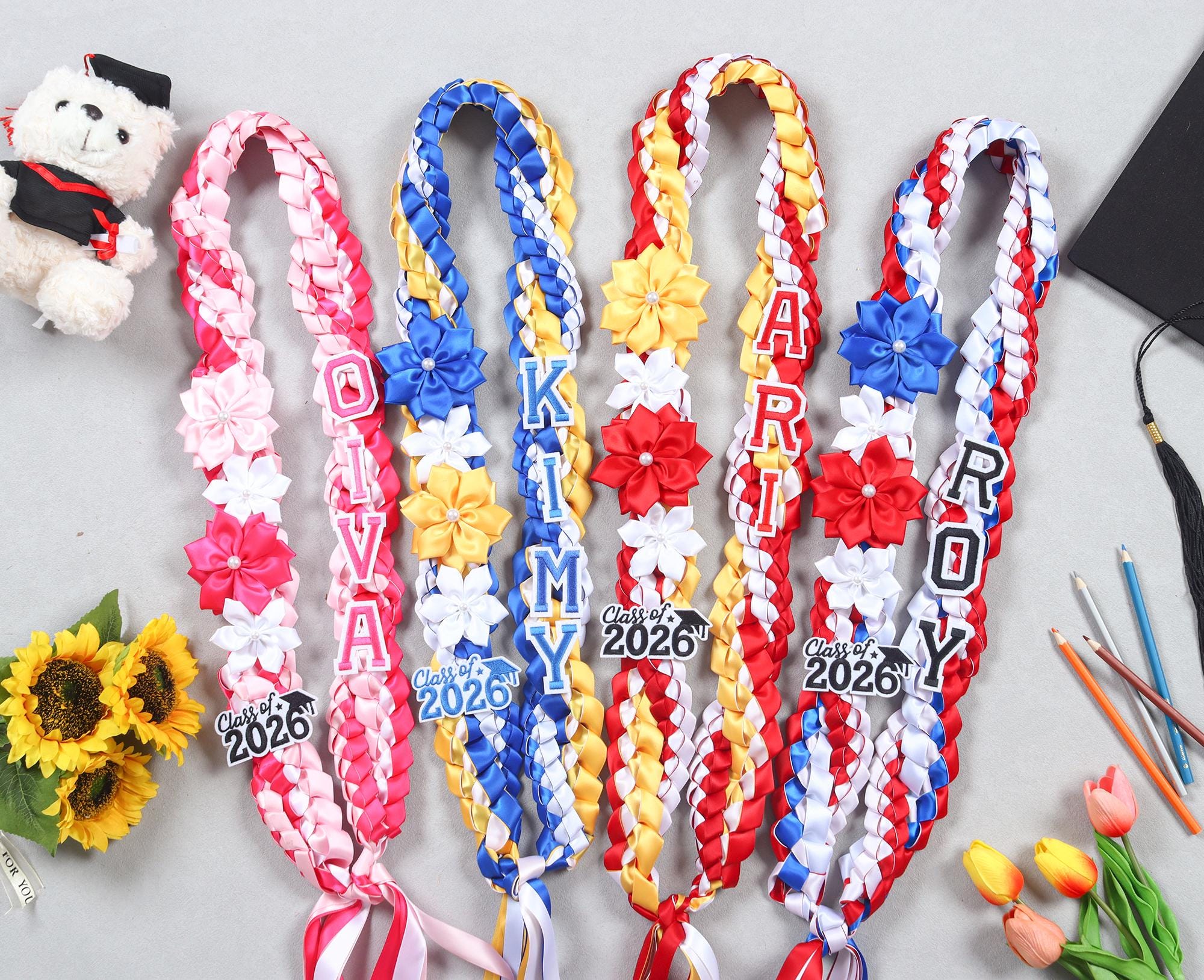 Personalized Graduation Lei,class Of 2026 Wreath,custom Name Gift