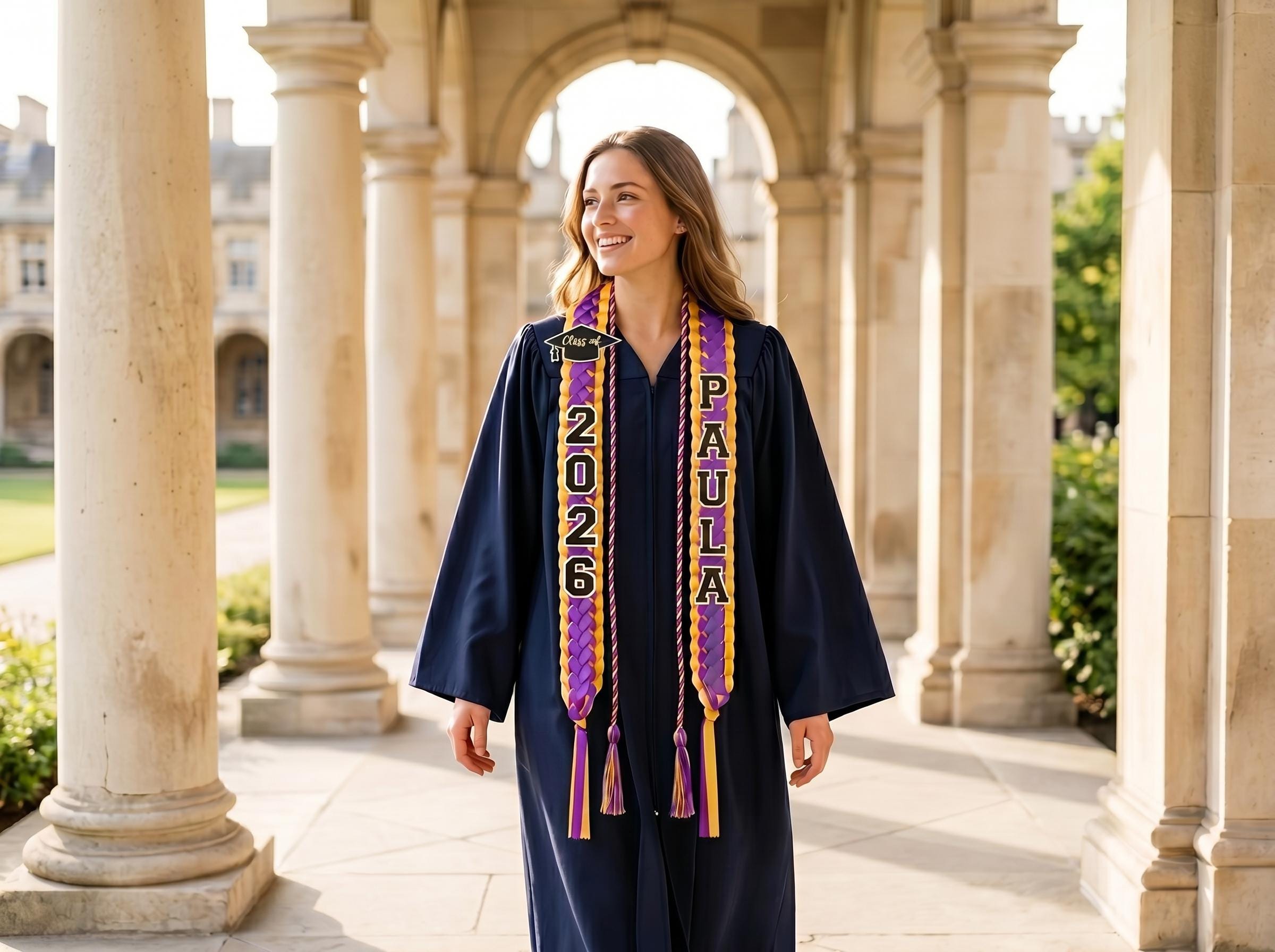 Graduation Lei Gift, Class Of 2026 Graduation Cord, Braided Ribbon Lei, Graduation Keepsake, Senior Gift For Her,graduation Photo Prop Decor